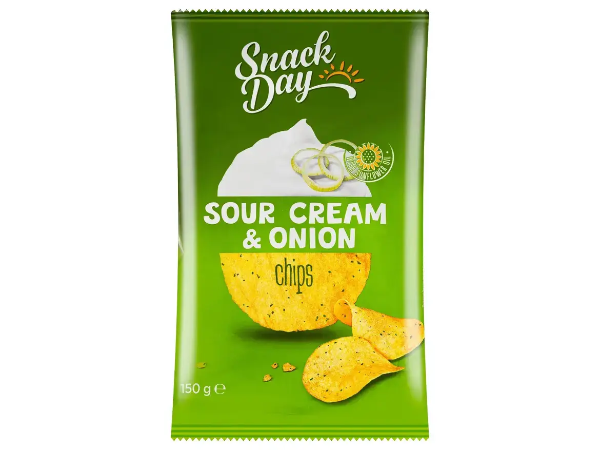 Snack Day Chips hagymás tejfölös