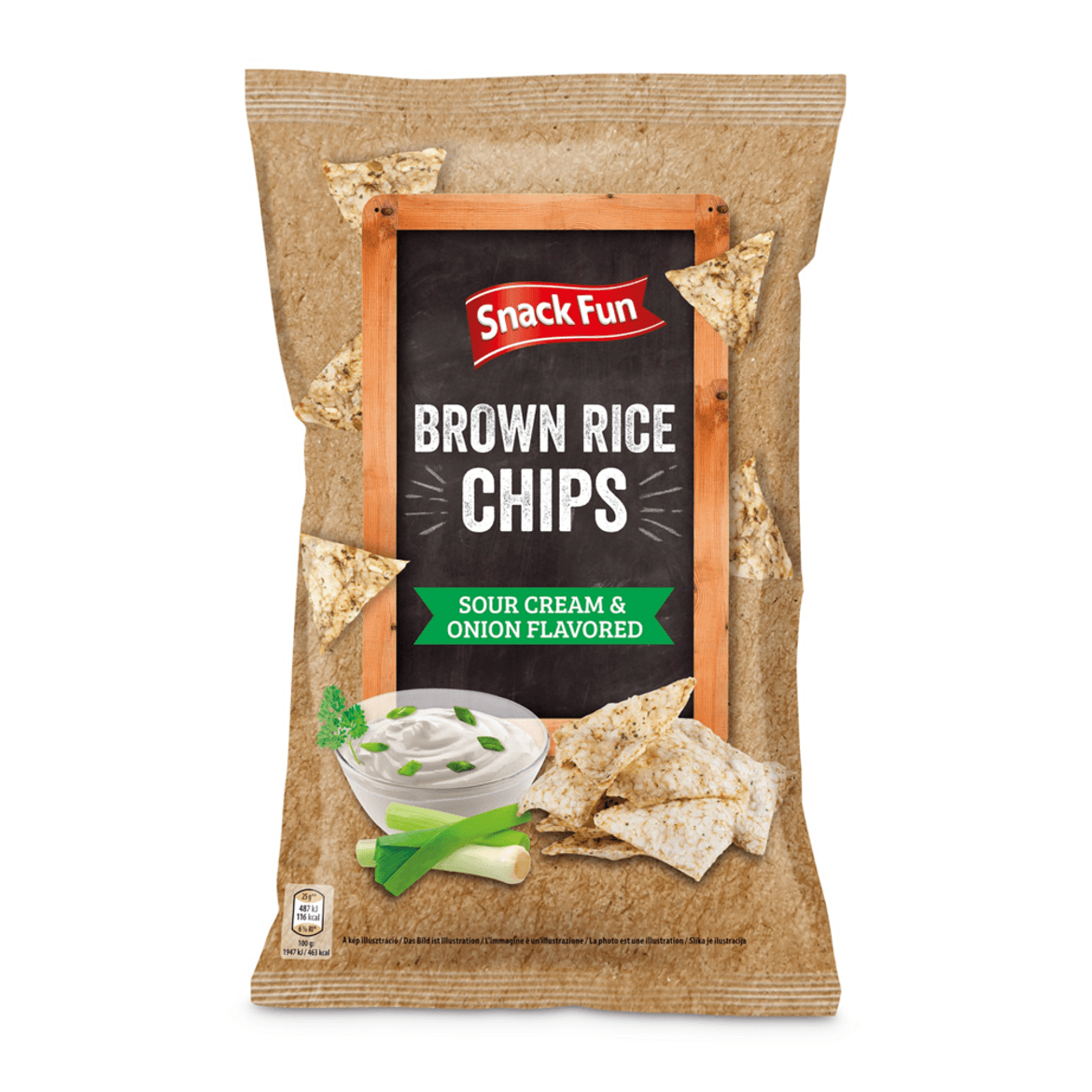 Snack Day Hagymás-tejfölös ízű barnarizs chips