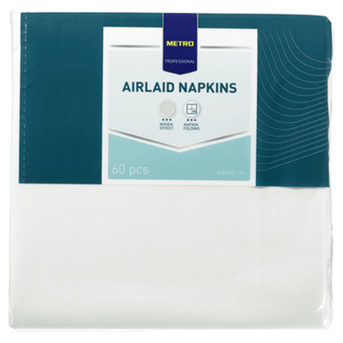 METRO PROFESSIONAL Airlaid Szalvéta White 40 x 40 cm 60 x