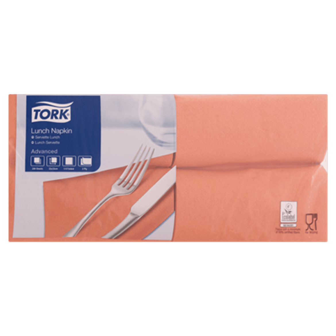 TORK Lunch Terrakotta Szalvéta 33 x 33 cm