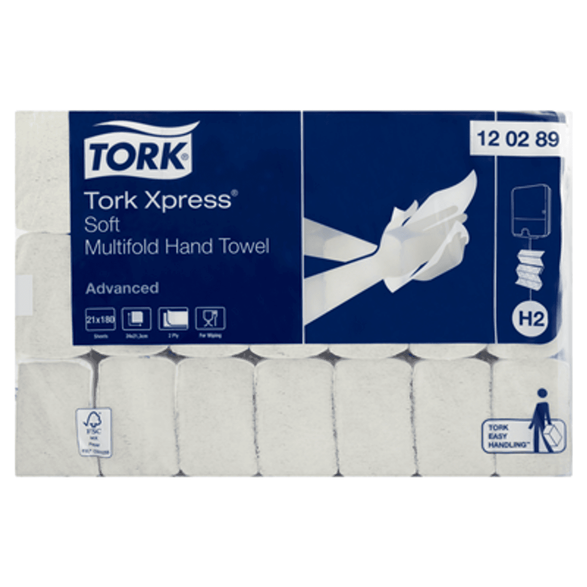 TORK Tork Xpress Soft Multifold kéztörlő 2 rétegű 24 x 21,3 cm 21 köteg 1 x 0 / 8734