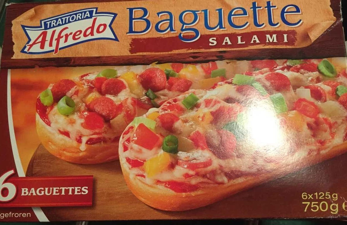 Trattoria Alfredo Baguette salami, gyorsfagyasztott, 6 x 125 g