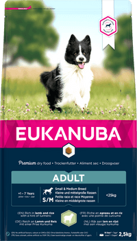 Eukanuba Small&Medium Breeds száraz kutyaeledel adult bárány&rizs
