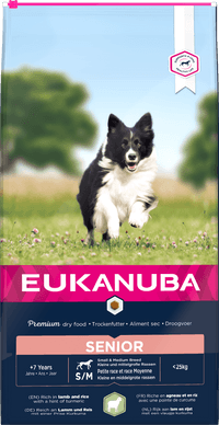 Eukanuba Small&Medium Breeds száraz kutyaeledel senior bárány&rizs