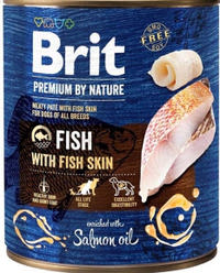 Brit Premium by Nature kutya konzerv adult hal&halbőr