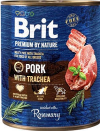 Brit Premium by Nature kutya konzerv adult sertés& gégecső