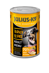 Julius – K9 kutya konzerv adult pulyka&rizs