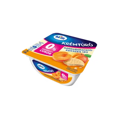 MILLI Krémtúró hozzáadott cukor nélkül, sárgabarackos-kekszes ízű, 90 g