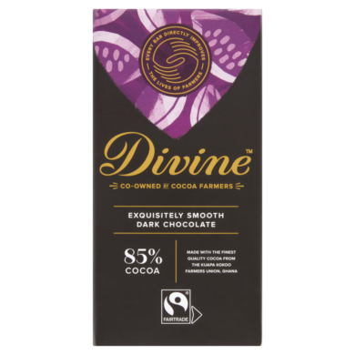 Divine Fairtrade 85%-os étcsokoládé 90g