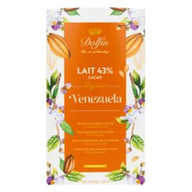 Dolfin 43%-os tejcsokoládé Venezuela 70g