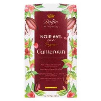Dolfin 66% os étcsokoládé Cameroun 70g