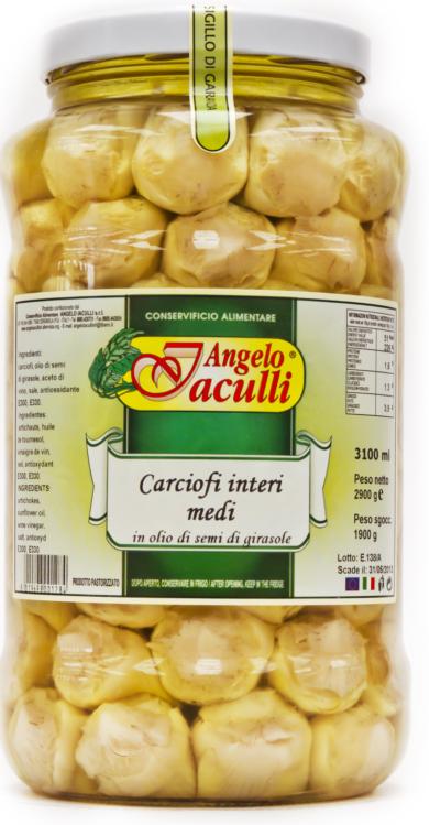 Iaculli Egész articsóka napraforgóolajban 1800g