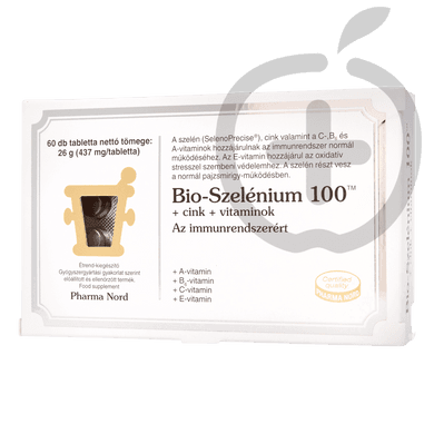 Pharma Nord Bio-Szelénium 100 +Cink +vitaminok tabletta