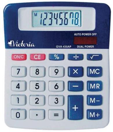 Számológép, asztali, 8 számjegy, VICTORIA OFFICE, "GVA-430AP"
