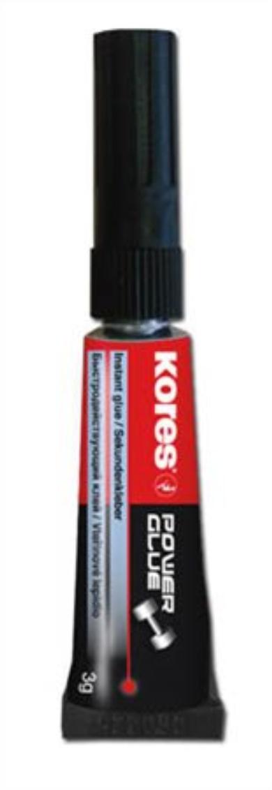 Pillanatragasztó, 3 g, KORES "Power Glue"