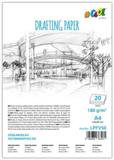 Műszaki rajzlap, A4, 20 ív, COOL BY VICTORIA