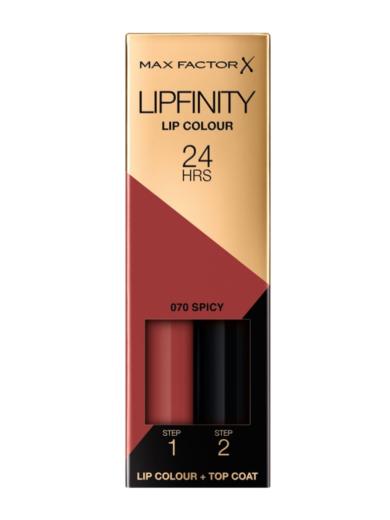 Max Factor Lipfinity kétlépcsős tartós ajakrúzs /70 spicy