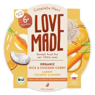 LoveMade Bio Currys csirke rizzsel 6 hónapos kortól