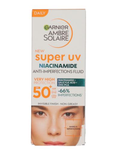 Garnier Ambre Solaire Super UV Niacinamid fluid bőrhibák elleni SPF 50