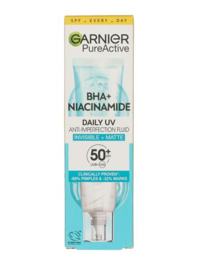 Garnier Pure Active fényvédő fluid SPF50
