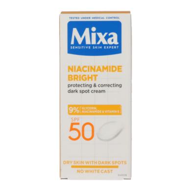 Mixa Niacinamide Bright krém sötét foltok ellen SPF50