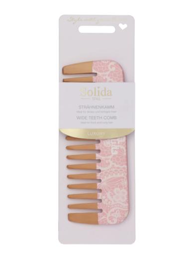 Solida nyírfa fésű leopárd/csipke/rosegold