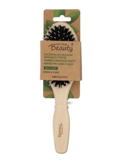 For Your Beauty Ovális Fény-Styling Fa hajkefe
