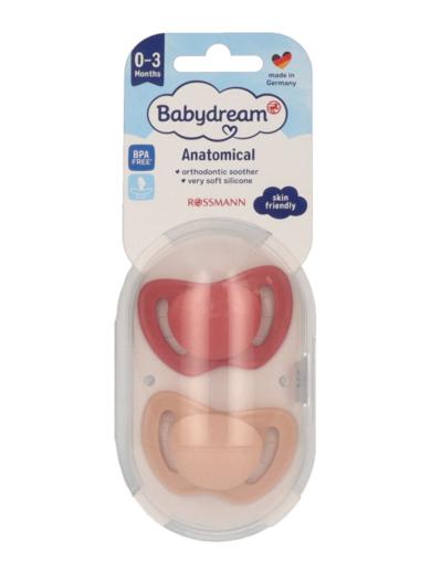 Babydream játszócumi anatómiai szilikon 0-3h tároló dobozban