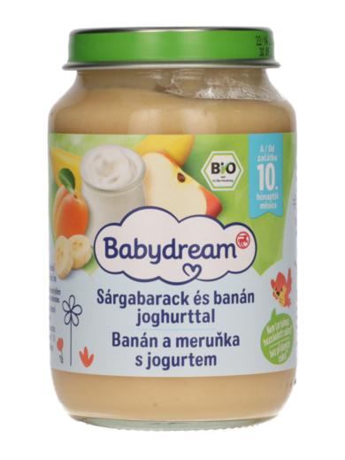 Babydream Bio bébiétel sárgabarack almában, joghurttal 9/10 hónapos kortól