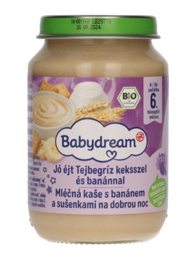 Babydream bio Jó Éjt Tejbegríz keksz-banán 6 hónapos kortól