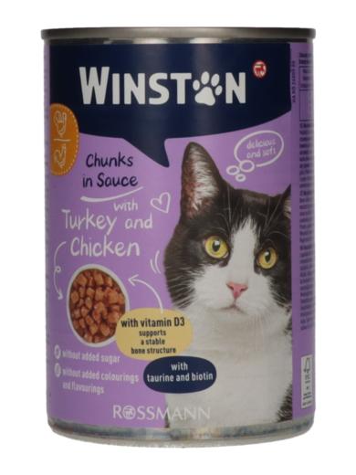 Winston konzerv macskáknak pulykával és csirkével