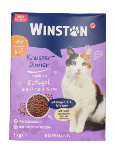 Winston Ropogós vacsora szárazeledel macskáknak, szárnyasban gazdag, marhával és yuccával