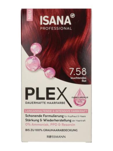 Isana Professional Plex hajfesték /7.58 sötétbarna ragyogó vörös