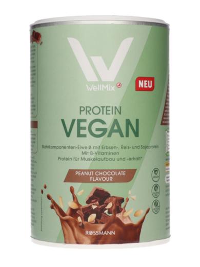 Well Mix Vegán fehérje csokoládé és mogyoró ízesítéssel