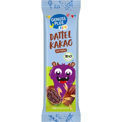 Genuss Plus Kids bio gyümölcs szelet zabbal, datolyával és kakaóval 3 éves kortól - 25 g