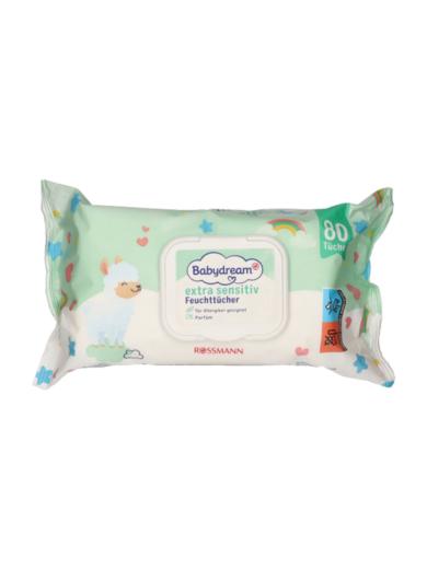 Babydream Extra Sensitive nedves törlőkendő