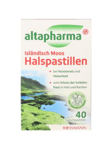 Altapharma Izlandi Zuzmó Pasztilla