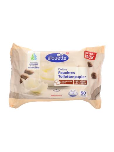 Alouette nedves toalett papír, shea vaj 3x50 db