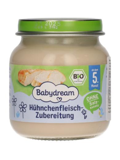 Babydream bio csirkehús püré 4/5 hónapos kortól
