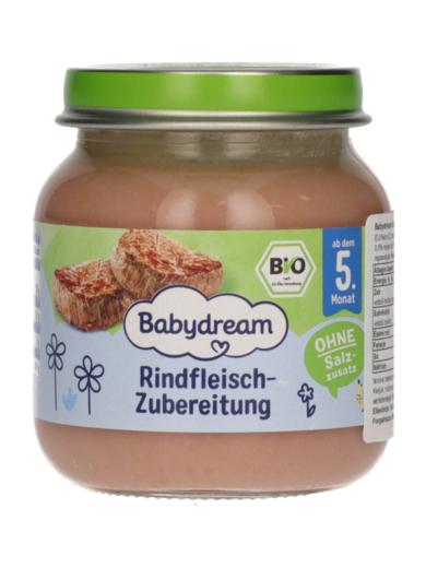 Babydream bio marhahús püré 4H/5 hónapos kortól
