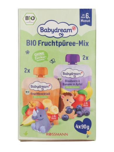 Babydream Bio Gyümölcspüré-mix 6 hónapos kortól