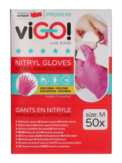 Vigo nitryl kesztyű M méret /rózsaszín