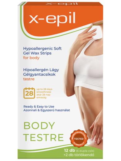 X-Epil Hypoallergén gélgyantacsík testre