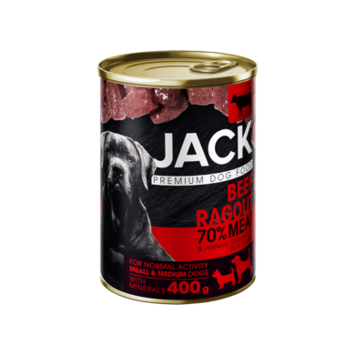 Jack állateledel felnőtt kutyáknak marhahússal - 400 g