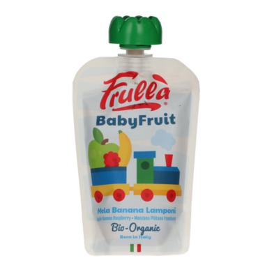 Frulla Bio gyümölcsfüré alma, banán málna 6 hónapos kortól - 100 g
