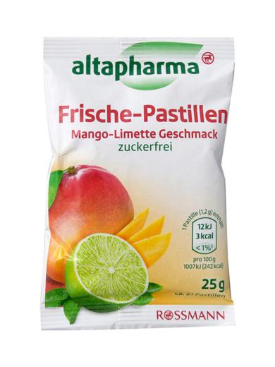 Altapharma frissítő cukorka bogyós gyümölcs/mangó/lime