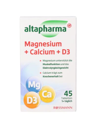 Altapharma magnézium, kalcium és D3-vitamin tabletta