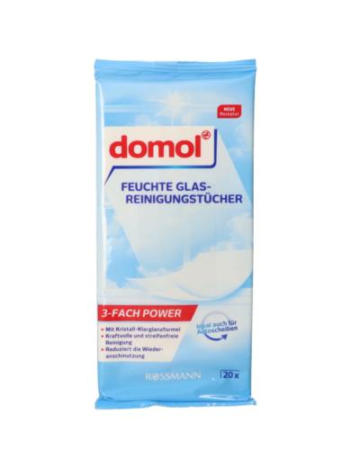 Domol nedves ablaktisztító kendők