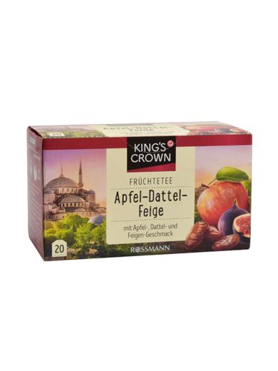 King's Crown Tea alma-datolya-füge ízű