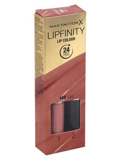 Max Factor Lipfinity kétlépcsős tartós ajakrúzs /160 iced